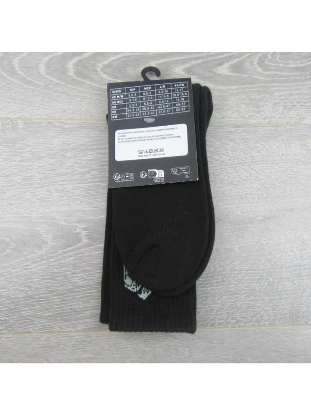 Vans Off The Wall Black Rose Crew Socks Unisex Size Medium (1 Pair) NEW - Picture 8 of 10